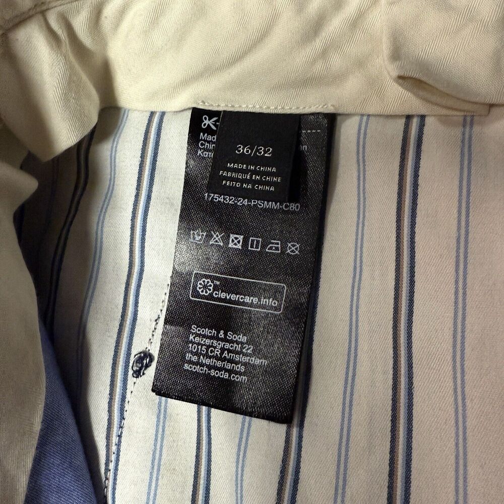 Scotch & Soda Amsterdam Irving Slim Tapered Chino Pant Navy Blue Size 36 x 32 - Picture 5 of 7